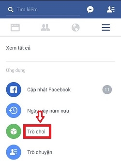 Cách  chơi trò chơi  trên Facebook bằng điện thoại Android