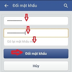 Cách thay đổi mật khẩu Facebook trên điện thoại Android