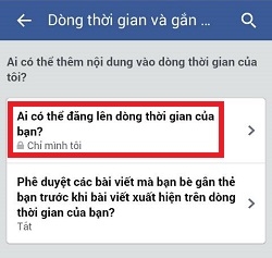 Cách chặn người khác đăng lên tường Facebook của mình bằng điện thoại Android