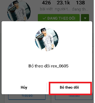 Cách theo dõi và huỷ theo dõi một người trên Instagram