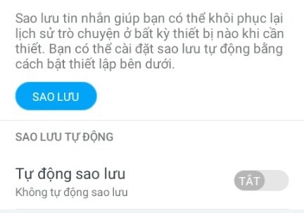 Cách thiết lập: sao lưu và khôi phục tin nhắn trong Zalo