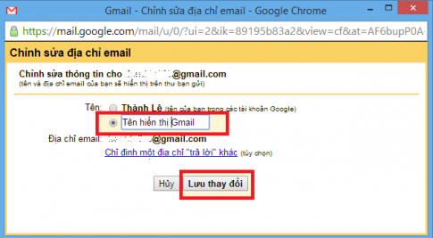 Hướng dẫn cách thay đổi tên hiển thị trong Gmail