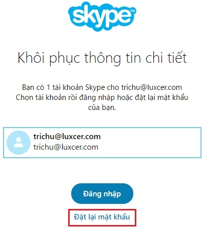 Cách thay đổi mật khẩu Skype khi bị quên