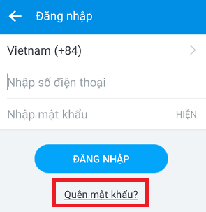 Quên mật khẩu Zalo thì phải làm gì?