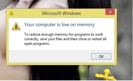 Sửa lỗi Your computer is low on memory trên windows