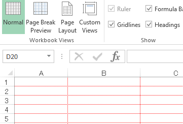 Hướng dẫn ẩn, hiện và tô màu đường lưới trong Excel