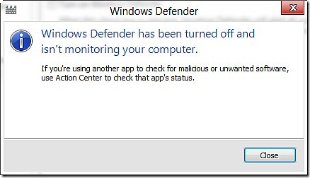 Cách vô hiệu hóa windows defender trên win 8/8.1