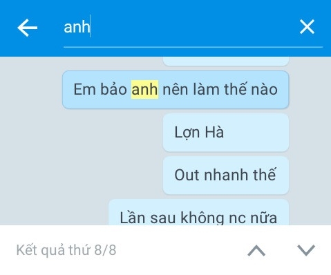 Tìm lại thông tin đã chát trong tin nhắn Zalo