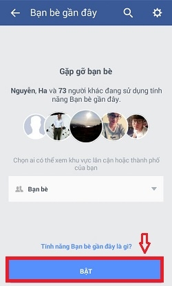 Cách tìm bạn bè đang online ở gần đây trên Facebook bằng điện thoại Android