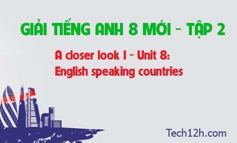 A closer look 1 Unit 8: English speaking countries