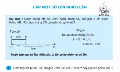 Giải bài gấp một số lên nhiều lần