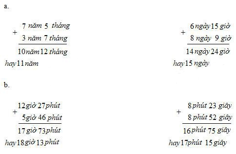 Giải vbt toán 5 tập 2 bài 123: cộng số đo thời gian - Trang 50, 51