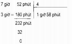 Giải vbt toán 5 tập 2 bài 127: Chia số đo thời gian cho một số - Trang 56, 57