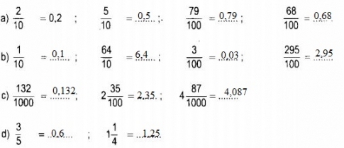 Giải vbt toán 5 tập 2 bài 142: ôn tập về số thập phân - Trang 79, 80