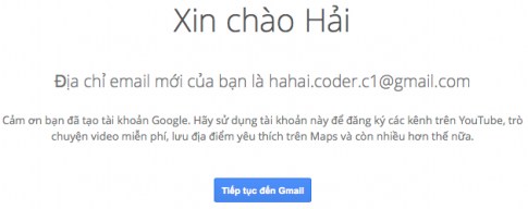 lời chào của google