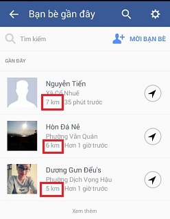 Cách tìm bạn bè đang online ở gần đây trên Facebook bằng điện thoại Android