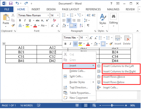 Hướng dẫn thêm hàng, cột vào bảng trong Microsoft Word