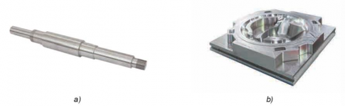 Hãy quan sát Hình 6.12 và cho biết chi tiết nào được gia công trên máy tiện CNC Chi tiết nào được gia công trên máy phay CNC Vì sao
