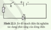 Trong quá trình làm thí nghiệm ở hình 22.3, chỉ ra các trường hợp đóng công tác nhưng trong mạch vẫn không có dòng điện.