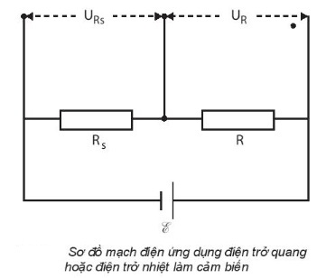 các mạch điện thông dụng có cảm biến sử dụng điện trở nhiệt.