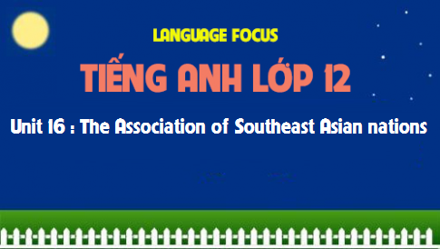 Language focus Unit 16 : The Association of Southeast Asian nations