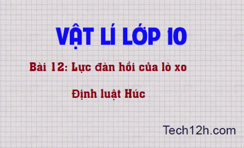 Giải bài 12 vật lí 10: Lực đàn hồi của lò xo – Định luật Húc