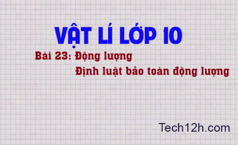 Giải bài 23 vật lí 10: Động lượng – Định luật bảo toàn động lượng