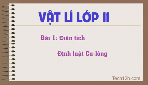 Giải bài 1 vật lí 11: Điện tích. Định luật Cu lông