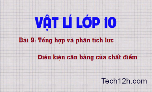 Giải bài 9 vật lí 10: Tổng hợp và phân tích lực – Điều kiện cân bằng của chất điểm