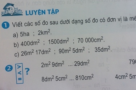 Giải bài luyện tập  sgk toán 5 trang 30