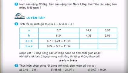 Giải bài Luyện tập sgk toán 5 trang 50