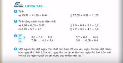 Giải bài luyện tập sgk Toán 5 trang 52