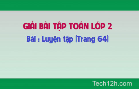 Giải bài : Luyện tập Toán lớp 2 trang 64