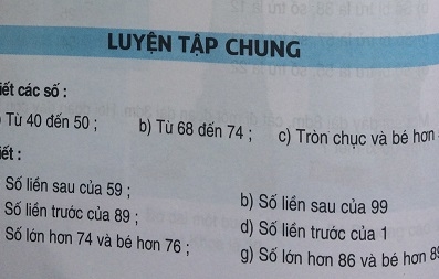 Giải bài Luyện tập chung Toán lớp 2 trang 10