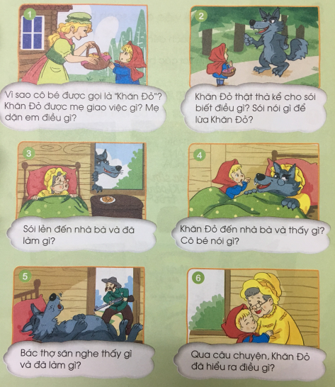 [Cánh diều]Giải tiếng việt 1 chủ điểm gia đình: Kể chuyện cô bé quàng khăn đỏ