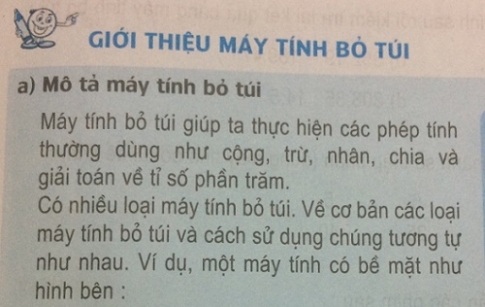 Giải bài giới thiệu máy tính bỏ túi