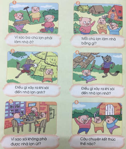 [Cánh điều] Giải Tiếng Việt 1 tập 1 bài 44: Kể chuyện ba chú lợn con