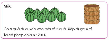 [Cánh diều] Giải toán 2 bài: Phép chia