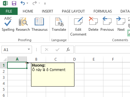 Cách tạo chú thích cho ô trong Excel, có ví dụ minh họa