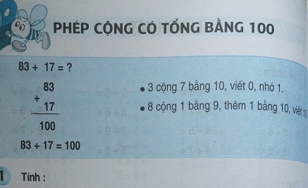 Giải bài Phép cộng có tổng bằng 100