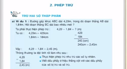 Giải bài Trừ hai số thập phân sgk toán 5 trang 53