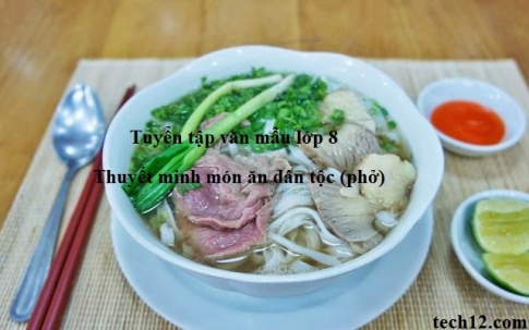 Thuyết minh về một món ăn dân tộc (bánh chưng, bánh dày, phở, cốm…)