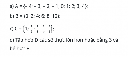 Giải bài 2 trang 13 SBT toán 10 tập 1 chân trời