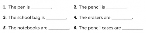 Read and complete with the colours from the puzzle