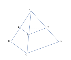 Cho tứ diện ABCD có E, F, H lần lượt...