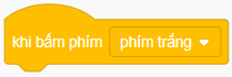  Khi gõ phím dấu cách, nhân vật sẽ hiển thị bóng nói "Xin chào!” trong 2 giây rồi di chuyển một đoạn dài 10 bước.