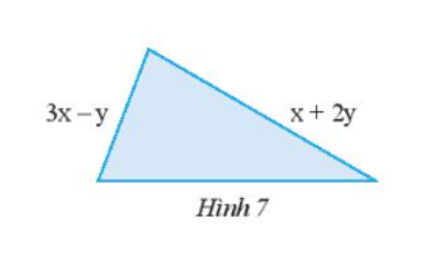 Câu 1: Tìm độ dài cạnh còn thiếu của tam giác ở Hình 7, biết rằng tam giác có chu vi bằng 7x + 5y