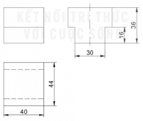 Câu 4: Vẽ 3 hình chiếu vuông góc của các chi tiết 1 và 2 trên bản vẽ lắp bộ bàn trượt (Hình 4.1).