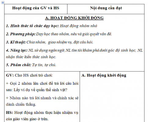 Giáo án VNEN bài: Luyện tập sinh học với môi trường (T3)