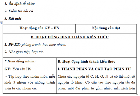 Giáo án VNEN bài Protein (T2)